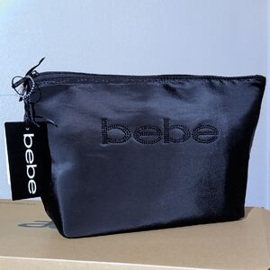 🆕Bebe Sleek Black Satin Pouch